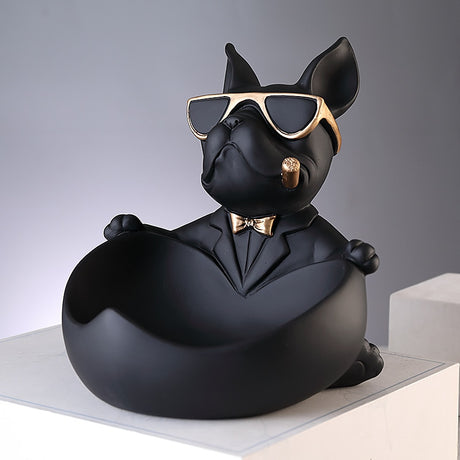 Cool French Bulldog Butler with Storage Bowl Decor