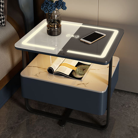 Smart Bedside With Wireless Charging LED