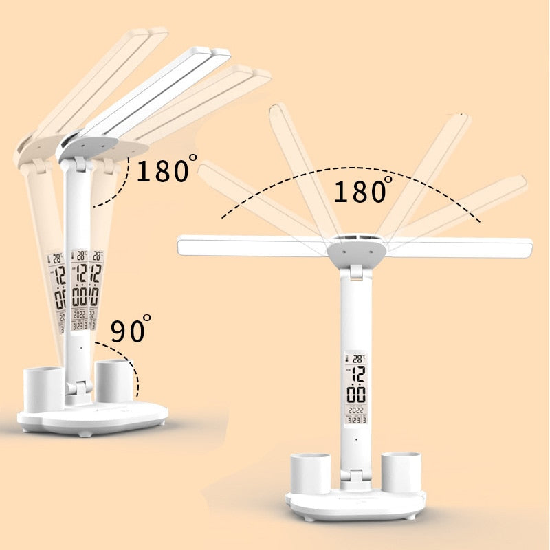 Touch Foldable Lamp with Calendar Temperature Clock