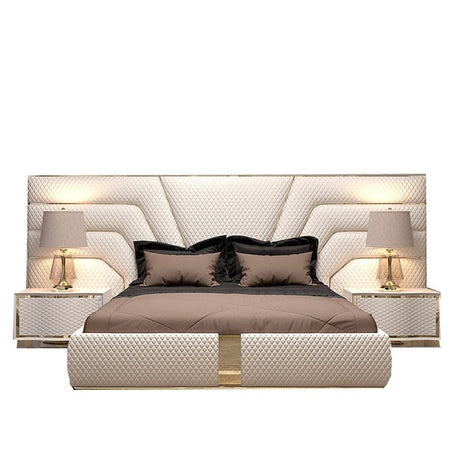 Italian  Leather Double Bed