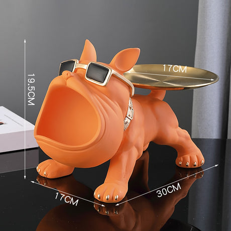 Bulldog Butler Décor with Tray Big Mouth