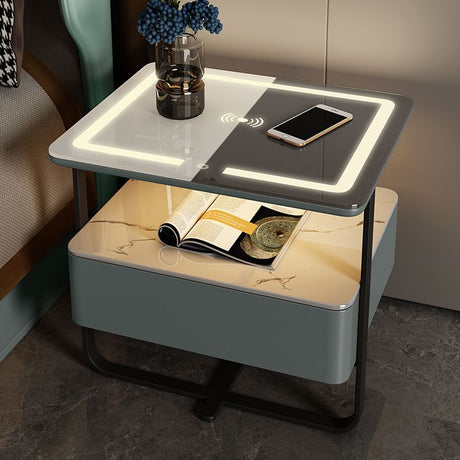 Smart Bedside With Wireless Charging LED