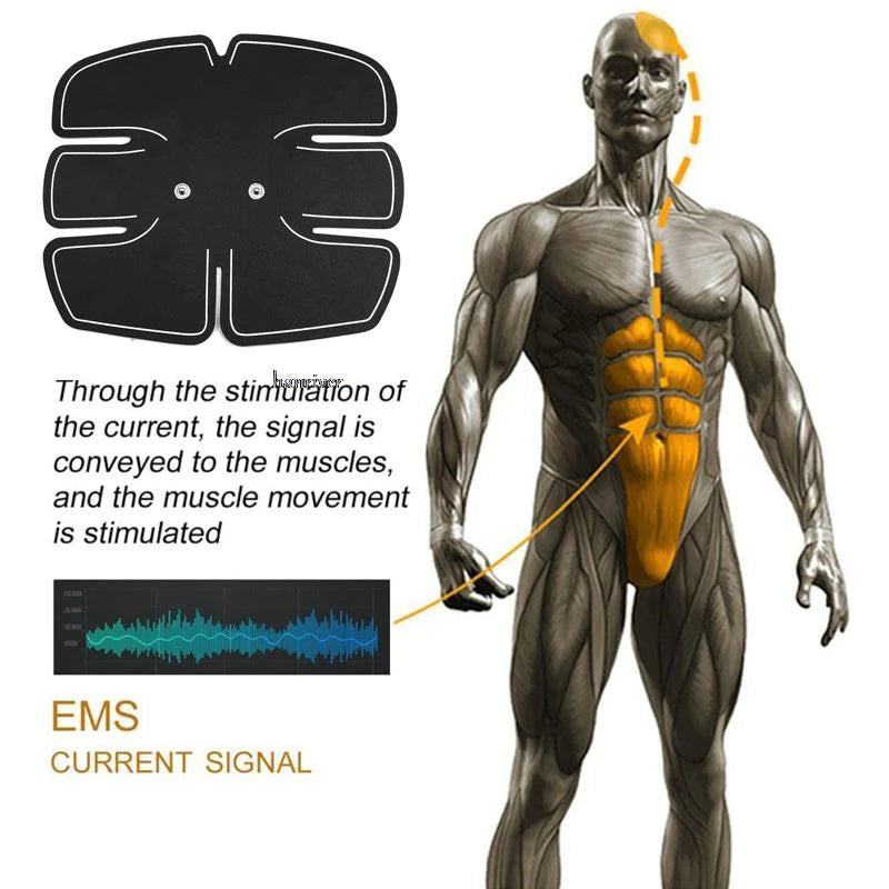 Ems Electric Muscle Stimulator for Exercises Abdominal Trainer Hip Buttock Six Pack Trainer Body Fitness Slimming Massage