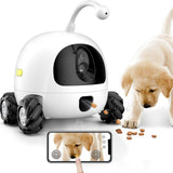 Smart Pet Camera, Smart Companion Robot for Pets, Dog Treat Dispenser, Movable 1080P Full HD WiFi pet Camera Night Vision