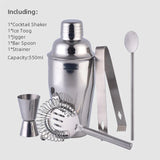 Wine Coctelera Batidora Boston Recipe Mixer Shaker Bartender Barware Kit Kitchen Bar Tools Stainless Steel Cocktail Shaker Set