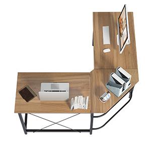 Large L Shaped Computer Corner Desk for Home Office, Sturdy Writing Desk Writing Workstation