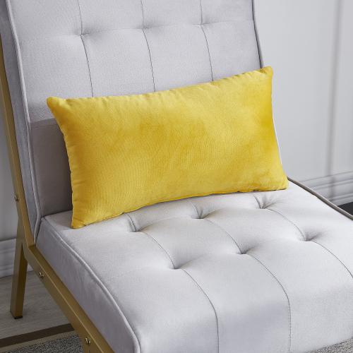 Bulk Order，Gold Metal Frame Velvet Upholstery Chair with Ottoman