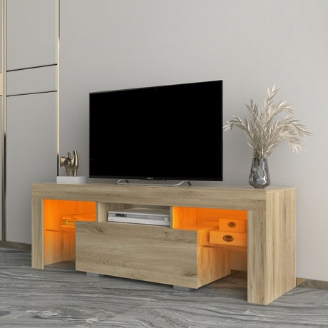 LED TV Stand with Gaming Console Storage