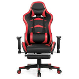 Massage Gaming Chair with Footrest