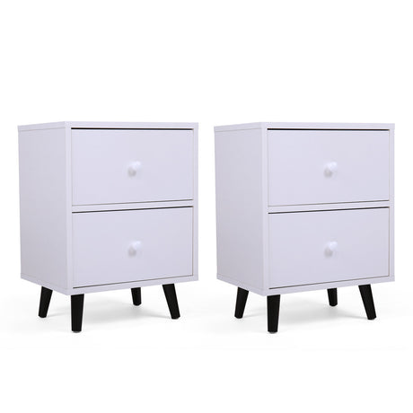 Set of 2 Mid Century Modern Nightstand