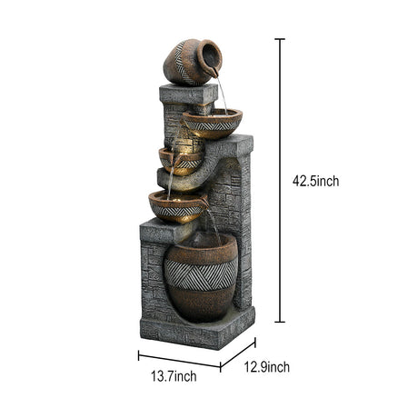 42.5inches Garden Water Fountain for Home Garden Decor