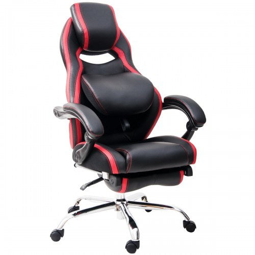 Racing Chair Gaming Chair Ergonomic Computer Chair PU Leather Swivel Office Chairs with Adjustable Lumbar Support Executive Swivel High Back Multifunction PU Reclining Sleeping Chair with Arms