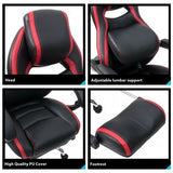 Racing Chair Gaming Chair Ergonomic Computer Chair PU Leather Swivel Office Chairs with Adjustable Lumbar Support Executive Swivel High Back Multifunction PU Reclining Sleeping Chair with Arms