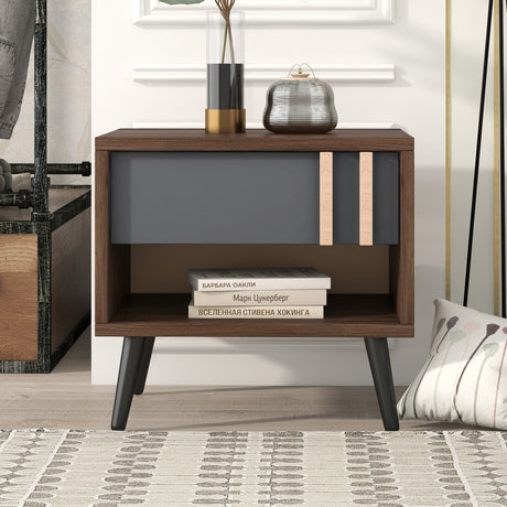 Wooden Nightstand End Table for Bedroom