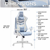 Techni Sport TS86 Ergonomic Pastel Gaming Chair; Blue