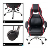 Racing Chair Gaming Chair Ergonomic Computer Chair PU Leather Swivel Office Chairs with Adjustable Lumbar Support Executive Swivel High Back Multifunction PU Reclining Sleeping Chair with Arms