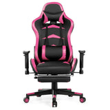 Massage Gaming Chair with Footrest