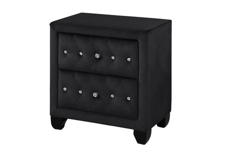 Sophia Night Stand In Color Black Made With Wood