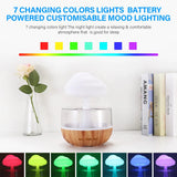 Desktop Rain Cloud Humidifier Relax Aromatherapy Lamp USB Rain Sound Diffuser 280Ml Colorful Night Light for Home