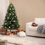 7ft Pre-Lit Full Frosted Glittered Douglas Fir Artificial Christmas Tree Clear Lights